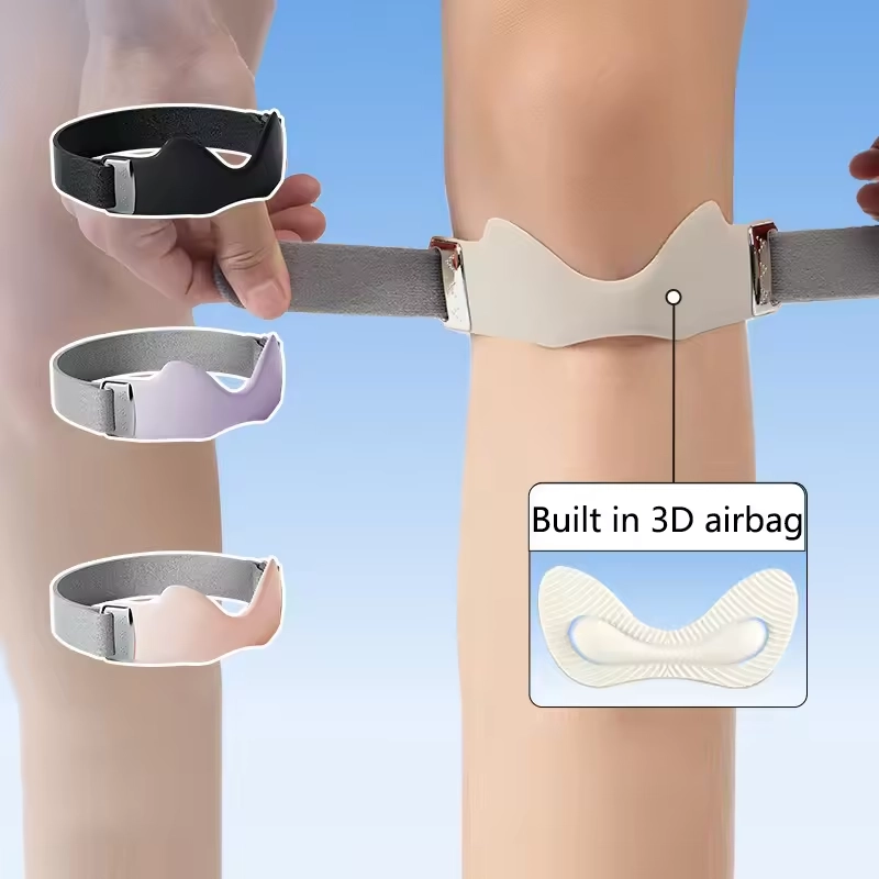 New Silicone Patella Belt Knee Pads Professional Grade Airbag Breathable Anti-Slip Fixed Sports Anti-Injury
