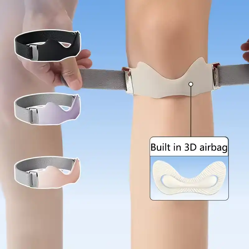 New Silicone Patella Belt Knee Pads Professional Grade Airbag Breathable Anti-Slip Fixed Sports Anti-Injury